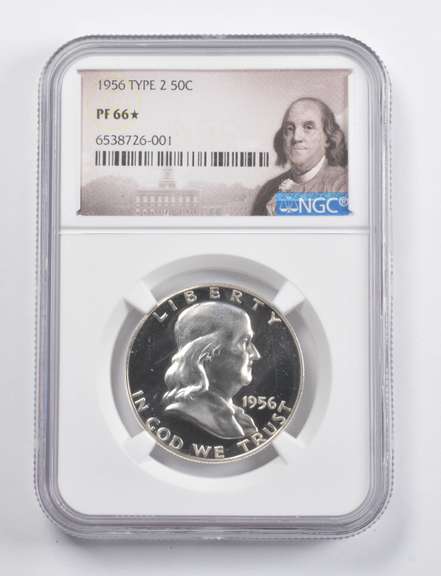 PF66* STAR 1956 Franklin Half Dollar Type 2 NGC