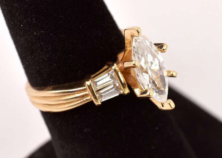 Marvelous CZ Ring in 14K Yellow Gold
