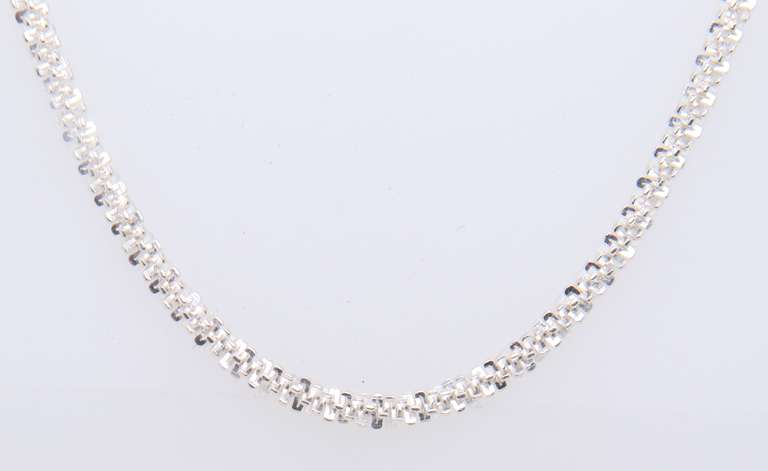 Italian Sterling Silver Popcorn Chain Necklace
