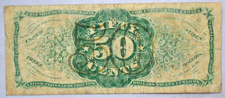 Third Series 50 Cent Fractional Currency Note