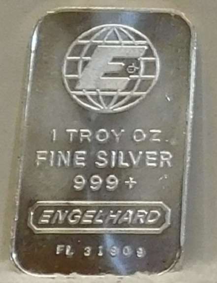 1 oz Silver Bar, Engelhard w/Ser-No