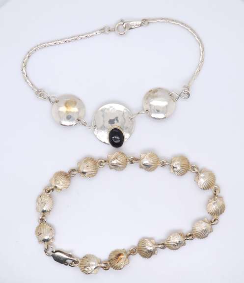 Vintage 925 Sterling Silver Lot of 2 Bracelets