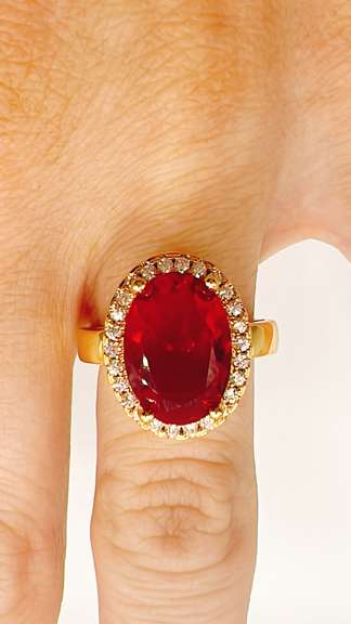 22kt Gold Plated Gemstone Cocktail Ring