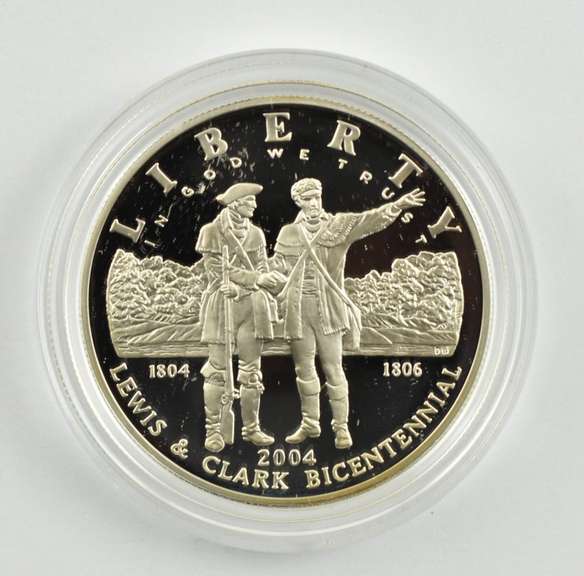 2004-P Lewis & Clark Commemorative Dollar Coin & Pouch Set Box & COA
