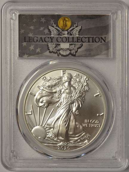 2020 American Silver Eagle PCGS MS70 Legacy Collection Magnum Opus