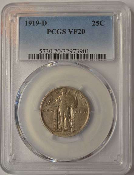 1919-D Standing Liberty Quarter PCGS VF20