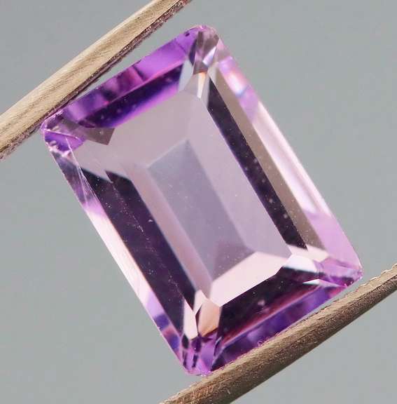 Rich violet 4.57ct emerald cut Amethyst