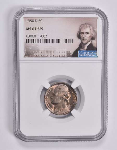 MS67 5FS 1950-D Jefferson Nickel NGC