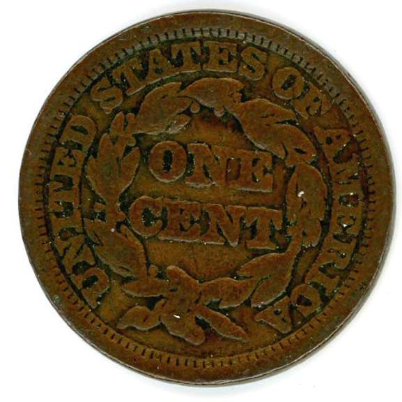 1849 Braided Hair Large Cent