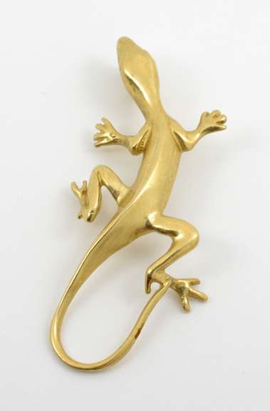 Fun 14k Gecko Pendant