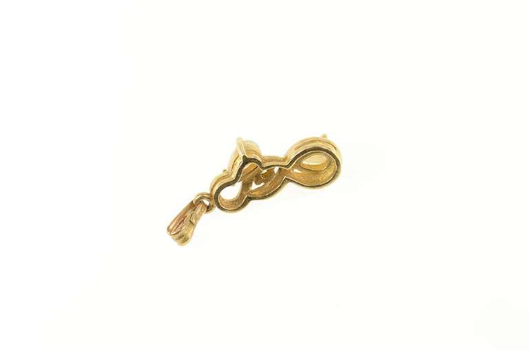 14K Yellow Gold Pearl Natural Opal Diamond Accent Pendant