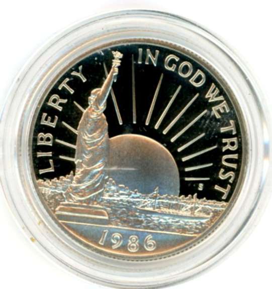 1986 Statue of Liberty Silver Proof Half Dollar in Capsule