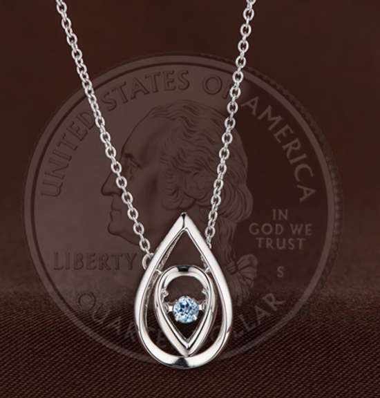 Glimmer in My Heart Blue Topaz Pendant
