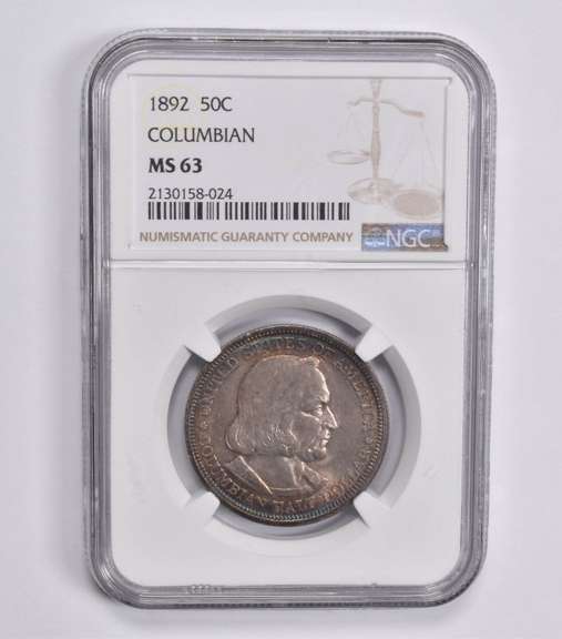 MS63 1892 Columbian Commemorative Half Dollar NGC