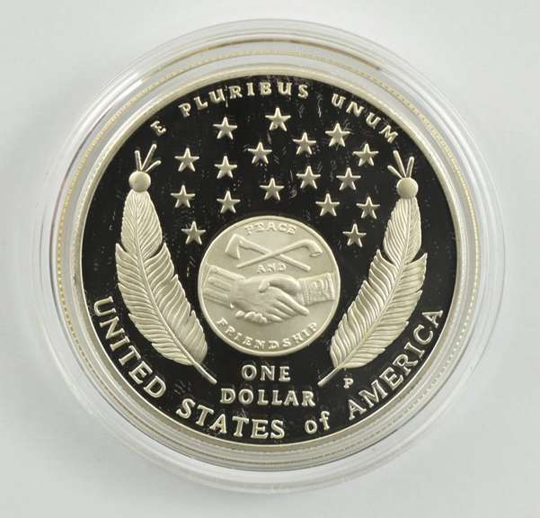 2004-P Lewis & Clark Commemorative Dollar Coin & Pouch Set Box & COA