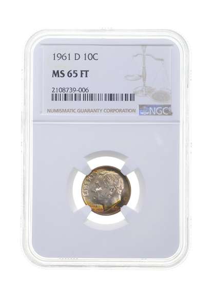 MS65 FT 1961-D Roosevelt Dime - Graded NGC