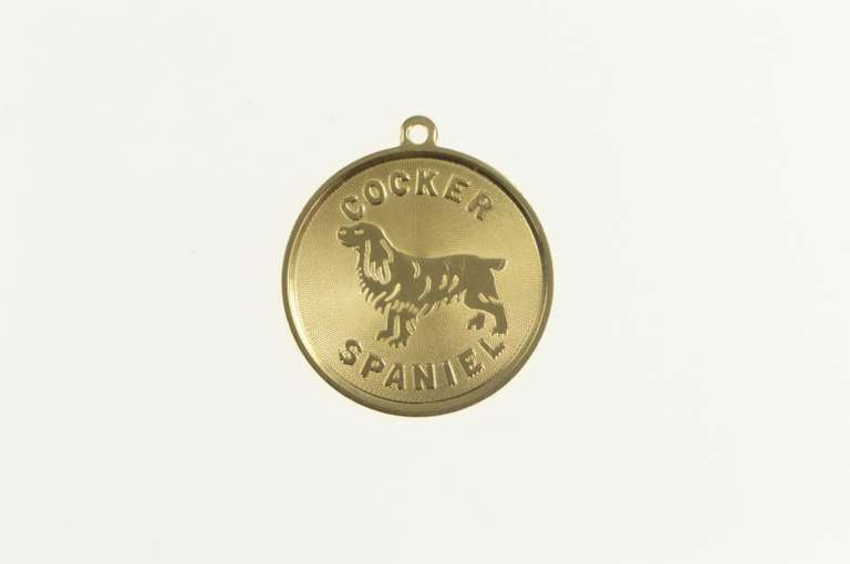 14K Yellow Gold Cocker Spaniel Dog Breed Animal Lover Charm/Pendant