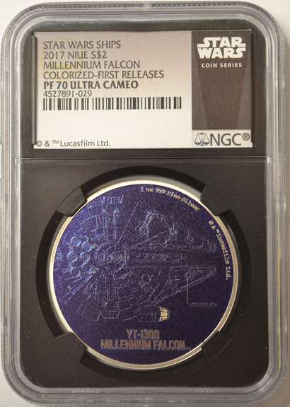 2017 Star Wars Millennium Falcon First Releases NGC PF70 Ultra Cameo