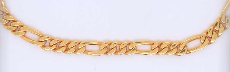 Attractive 18kt Yellow Gold Figaro Bracelet