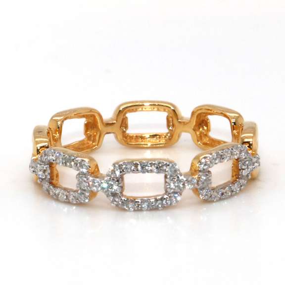 Diamond Chain Link 14kt Band