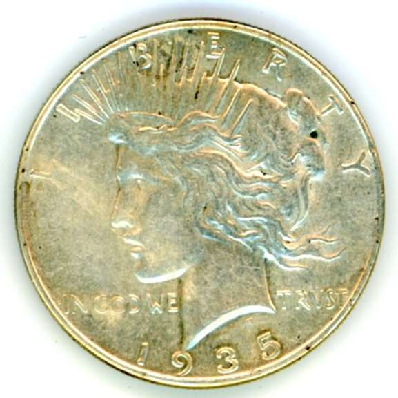 1935 Peace Silver Dollar