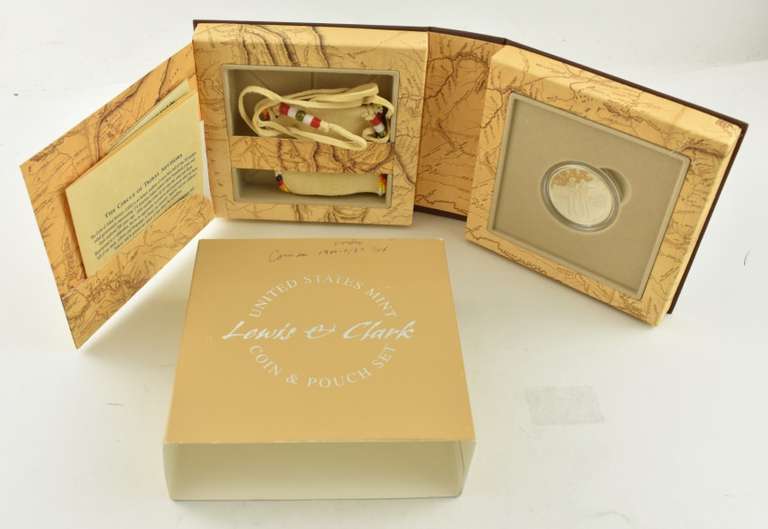 2004-P Lewis & Clark Commemorative Dollar Coin & Pouch Set Box & COA