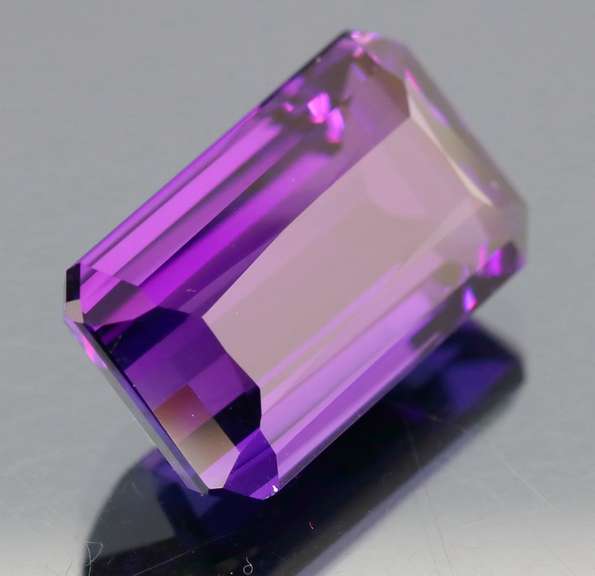 25.20ct emerald cut purple created Amethyst