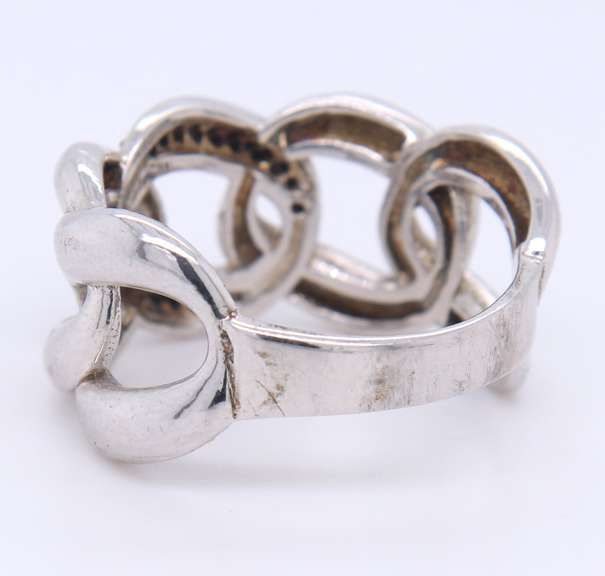 Sterling Silver Flat Curb Link Ring
