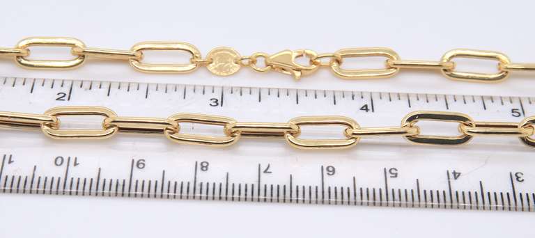 Gorgeous 18kt Yellow Gold Paperclip Chain Neckalce