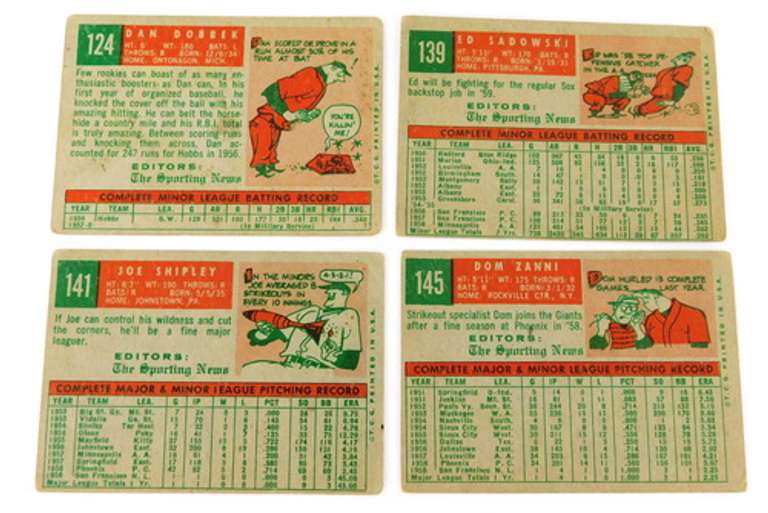 4 Sporting News Rookie Stars of 1959