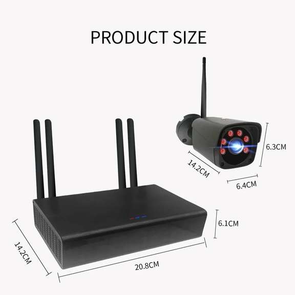 4 Camera 1080P Wireless Security Camera System
