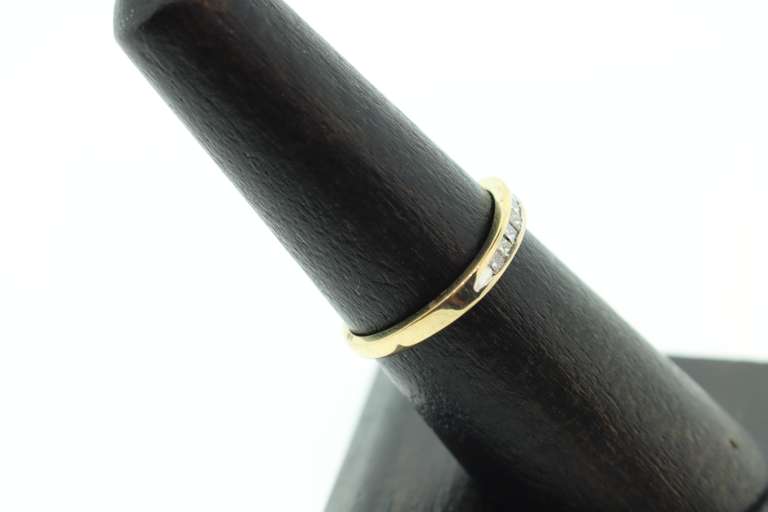 10KT SOLID YELLOW GOLD AND DIAMOND BAND