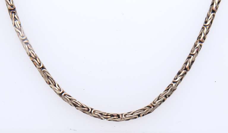 Vintage Sterling Silver Byzantine Necklace