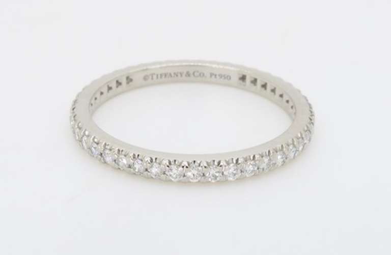 Tiffany & Co. Soleste Full Diamond Eternity Band in Platinum