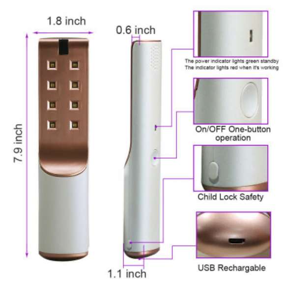 Portable Disinfecting Travel Wand LED Lamp
