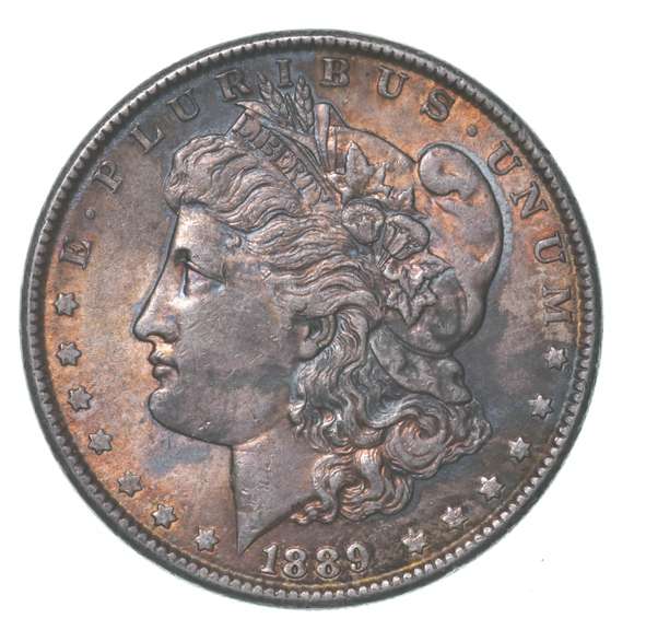 1880 Morgan Silver Dollar Toned Great Color!