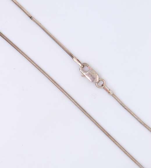 Vintage Italian Sterling Silver Snake Chain Necklace