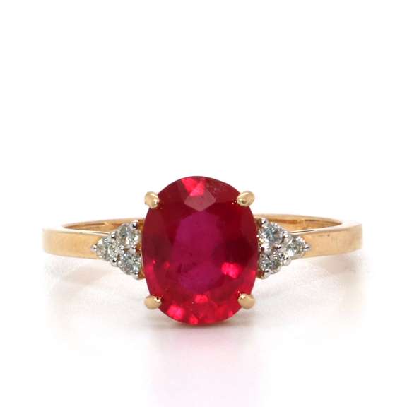 Enchanting Ruby and Diamond 14kt Ring