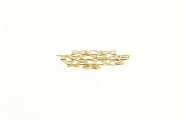 14K Yellow Gold Extra Special Mom Word Cut Out Love Charm/Pendant