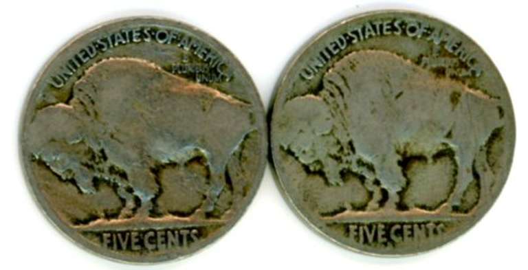 1917-S and 1928-S Buffalo Nickels
