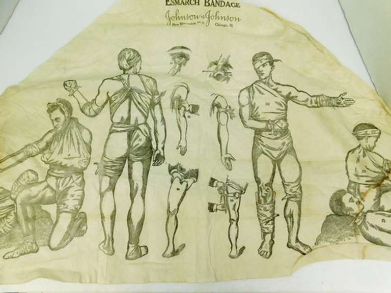 WW 1 Graphic Linen Esmarch Bandage, Johnson & Johnson