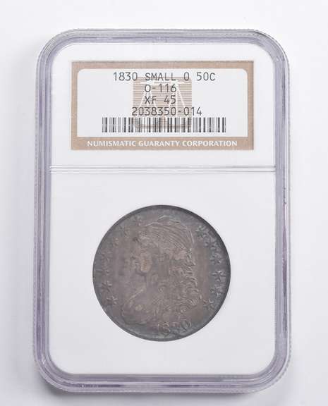 XF45 1830 Capped Bust Half Dollar Small O O-116 NGC