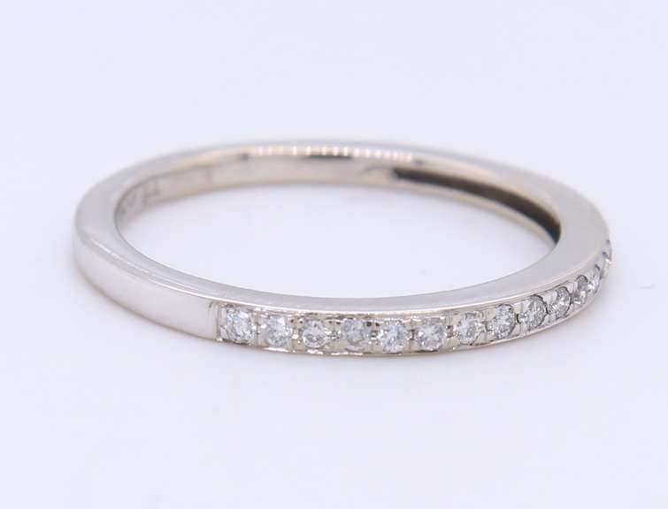 Elegant White Gold Thin Diamond Band