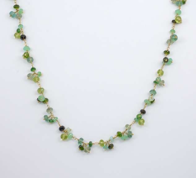 Stunning 14k and Natural Stone Necklace