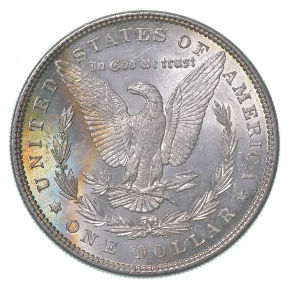 1885 Morgan Silver Dollar Toned Great Color!
