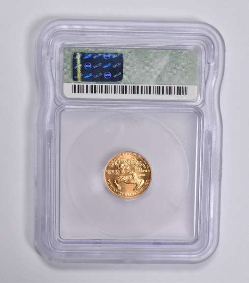 MS70 1986 $5 American Gold Eagle 1/10 Oz. .999 FIne Gold ICG