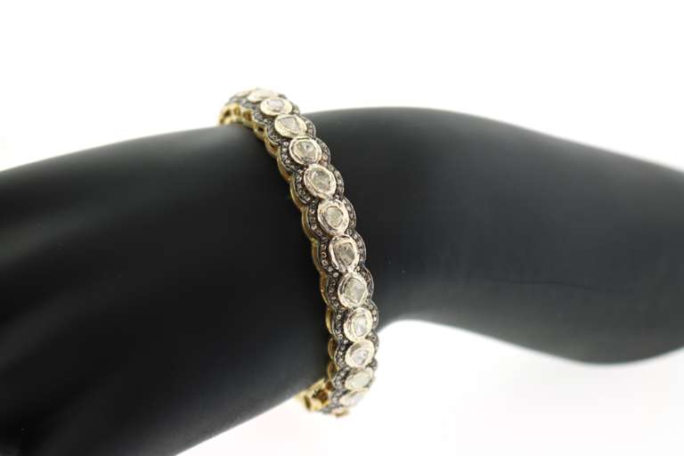 Suggestively Scalloped Diamond Bangle