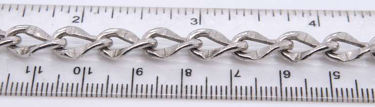 Vintage Sterling Silver Curb Link Bracelet