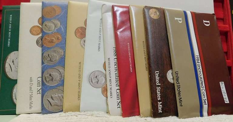 1984 through 1993 Mint Sets  The US Mint is now charging $25.25 ea for current Mint Sets.  10 Sets