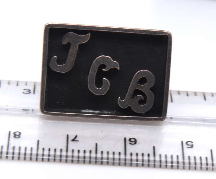 Vintage Sterling Silver Signed Initial JCB Cufflinks